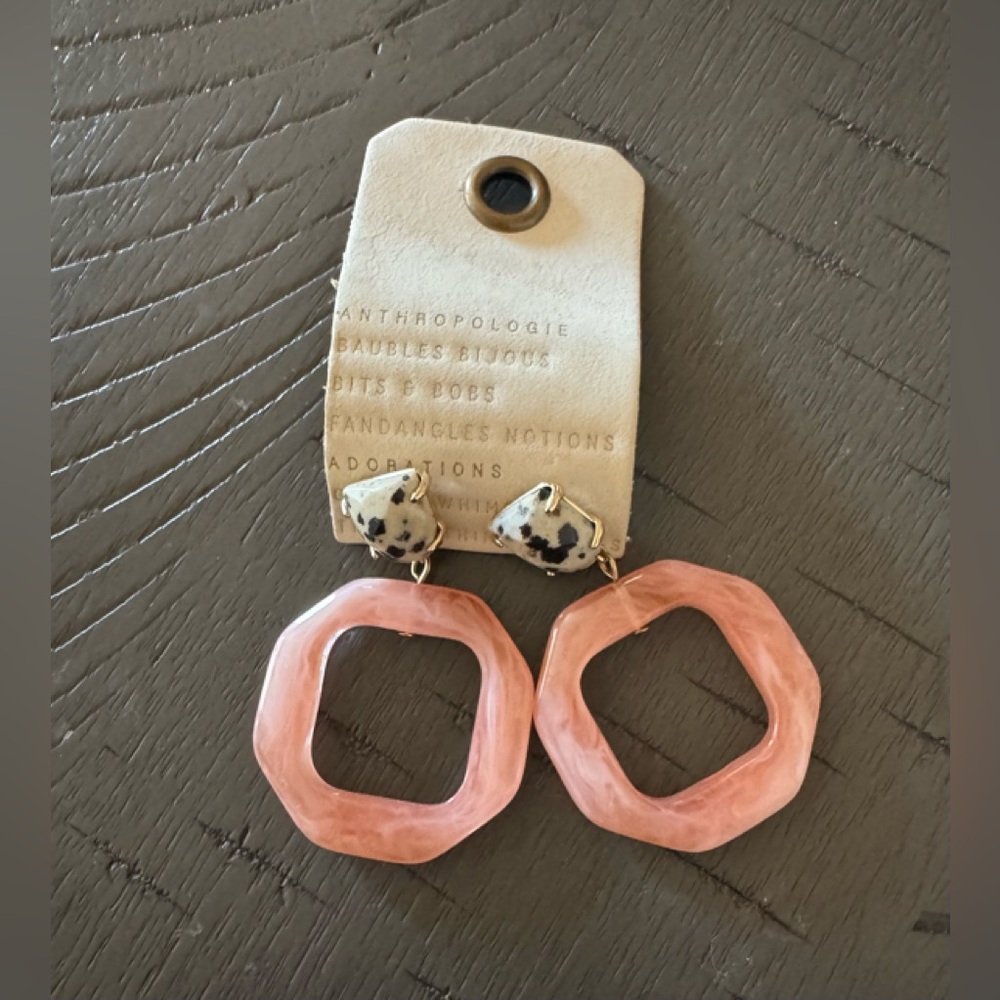 Anthropologie Donna Hooped Drop Earring